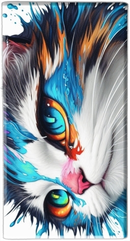  Eyes Cat Watercolor para batería de reserva externa portable 1000mAh Micro USB