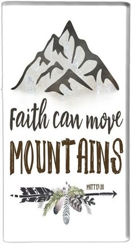  Faith can move montains Matt 17v20 Bible Blessed Art para batería de reserva externa 7000 mah Micro USB