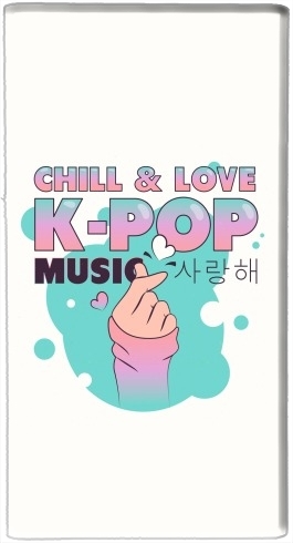  Hand Drawn Finger Heart Chill Love Music Kpop para batería de reserva externa 7000 mah Micro USB