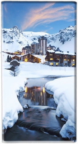  Llandscape and ski resort in french alpes tignes para batería de reserva externa portable 1000mAh Micro USB