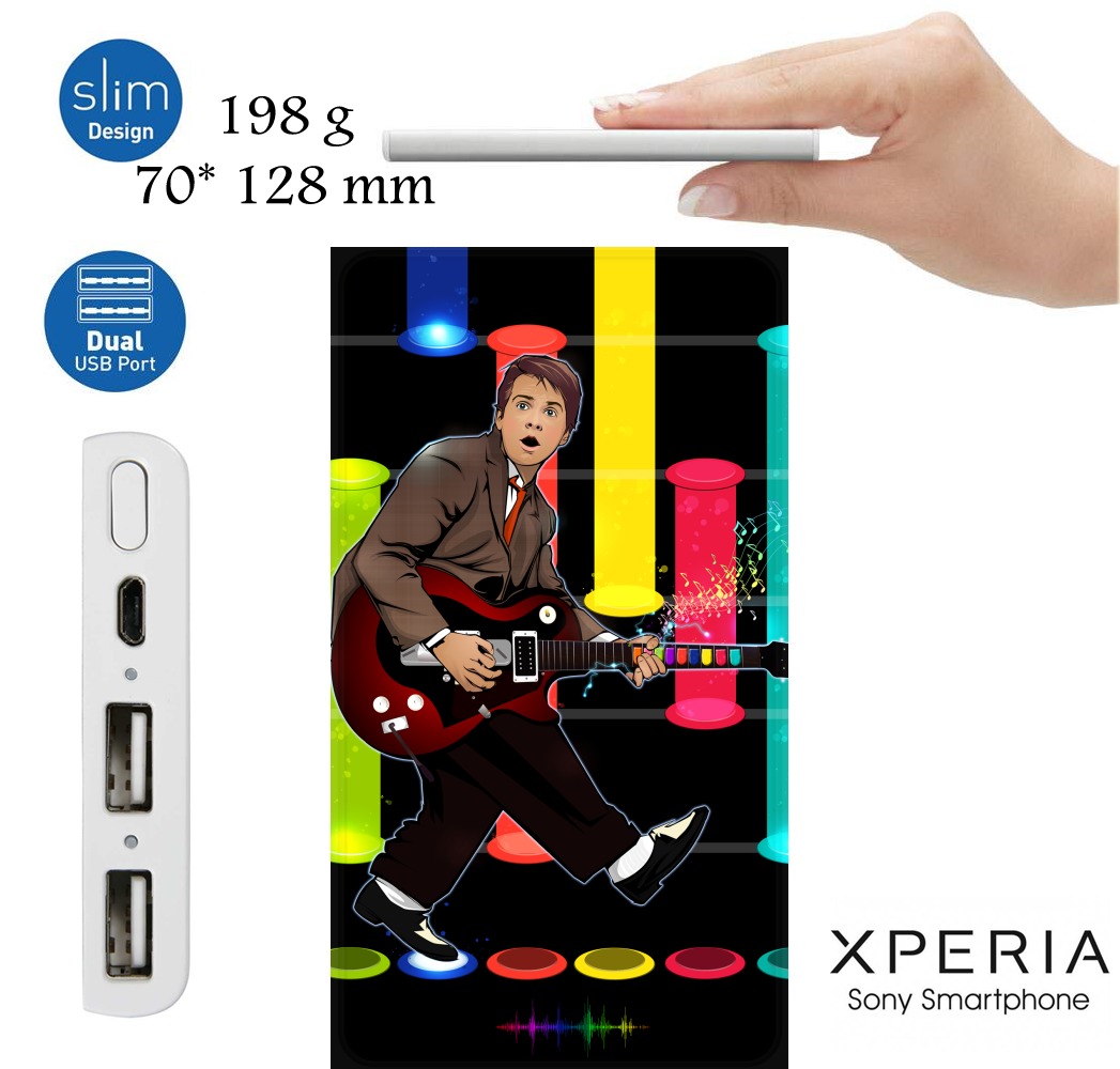  Marty McFly plays Guitar Hero para batería de reserva externa 7000 mah Micro USB