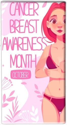  October breast cancer awareness month para batería de reserva externa portable 1000mAh Micro USB