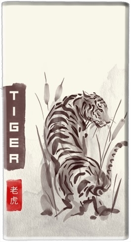 Tiger Japan Watercolor Art para batería de reserva externa portable 1000mAh Micro USB