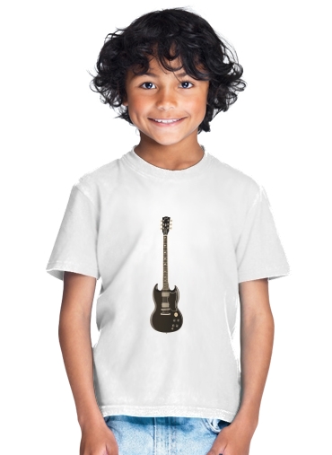  AcDc Guitare Gibson Angus para Camiseta de los niños