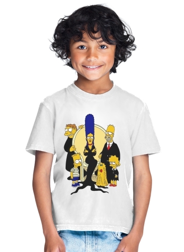  Adams Familly x Simpsons para Camiseta de los niños