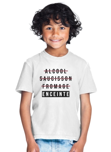  Alcool Saucisson Fromage Enceinte para Camiseta de los niños