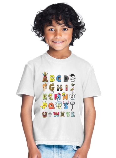 Alphabet Geek para Camiseta de los niños