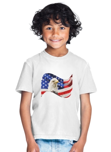  American Eagle and Flag para Camiseta de los niños