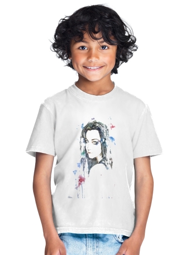  Amy Lee Evanescence watercolor art para Camiseta de los niños