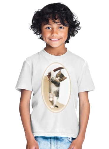  Gato del bebé, escalada lindo gatito para Camiseta de los niños