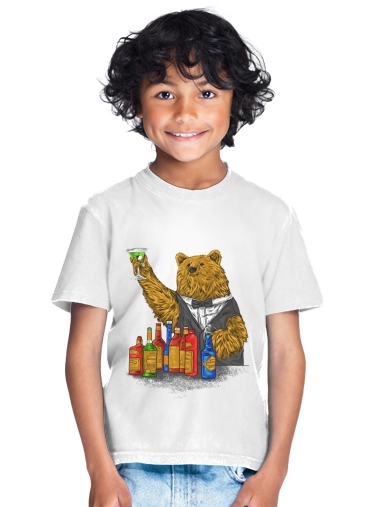  Bartender Bear para Camiseta de los niños