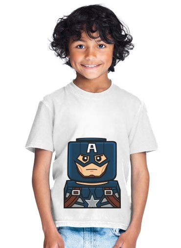  Bricks Captain America para Camiseta de los niños