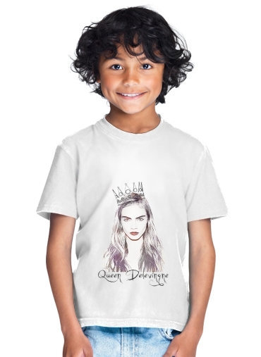  Cara Delevingne Queen Art para Camiseta de los niños