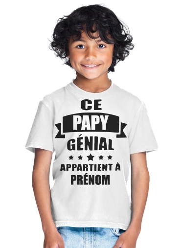  Ce papy genial appartient a prenom para Camiseta de los niños