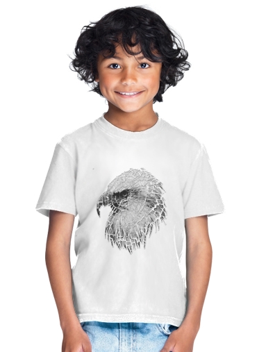  cracked Bald eagle  para Camiseta de los niños