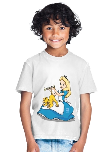  Disney Hangover Alice and Simba para Camiseta de los niños