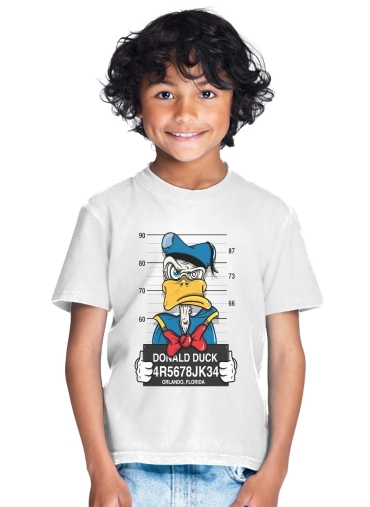  Donald Duck Crazy Jail Prison para Camiseta de los niños