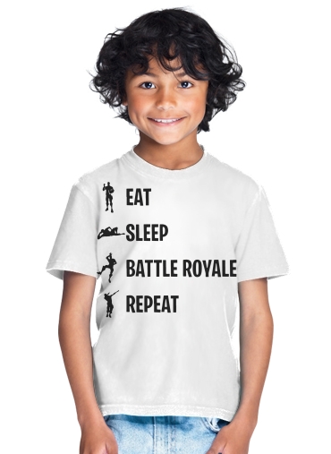  Eat Sleep Battle Royale Repeat para Camiseta de los niños