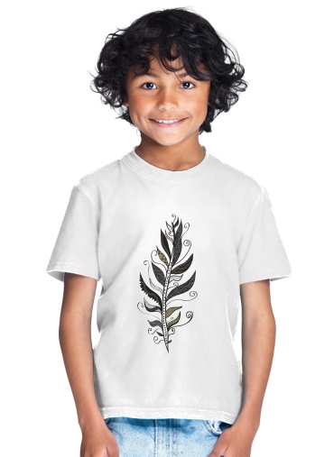  Feather minimalist para Camiseta de los niños