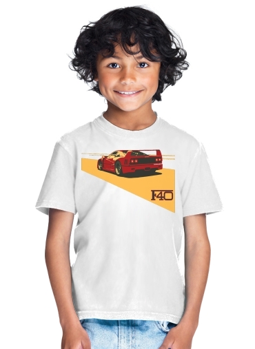  Ferrari F40 Art Fan para Camiseta de los niños