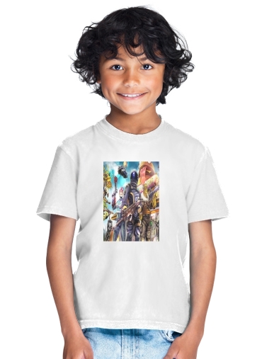  Fortnite Characters with Guns para Camiseta de los niños