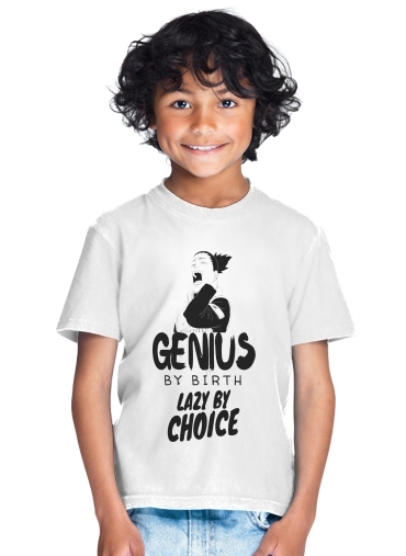  Genius by birth Lazy by Choice Shikamaru tribute para Camiseta de los niños