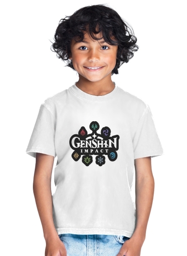  Genshin impact elements para Camiseta de los niños
