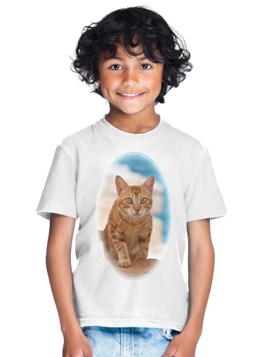  Gatito, red tabby, en un acantilado para Camiseta de los niños