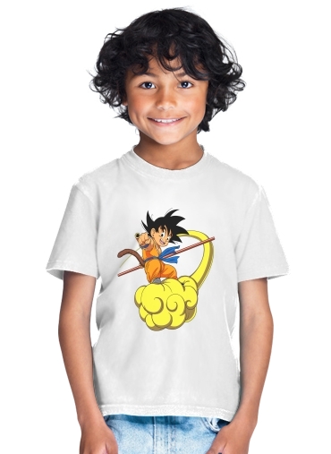  Goku Kid on Cloud GT para Camiseta de los niños