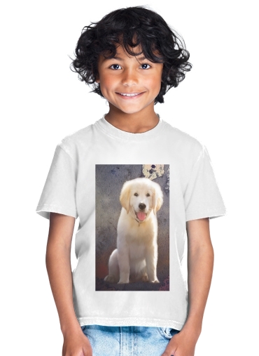  Golden Retriever Puppy para Camiseta de los niños