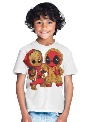  Groot x Deadpool para Camiseta de los niños