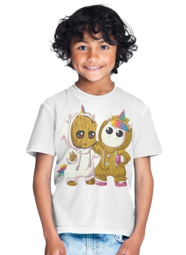  Groot x Unicorn para Camiseta de los niños