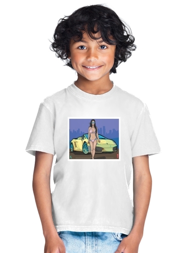  GTA collection: Bikini Girl Florida Beach para Camiseta de los niños