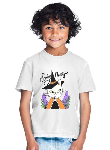  halloween cat sorcerer para Camiseta de los niños