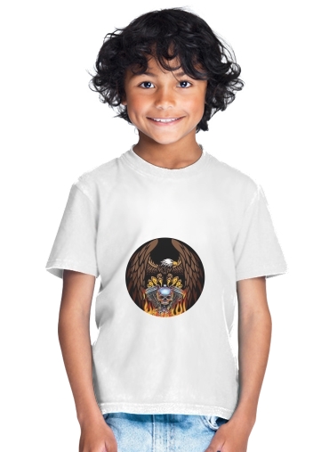  Harley Davidson Skull Engine para Camiseta de los niños