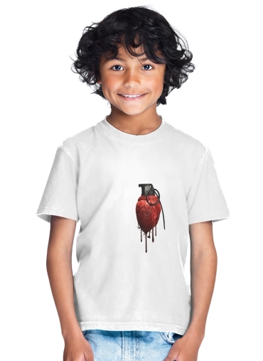  granada corazón para Camiseta de los niños
