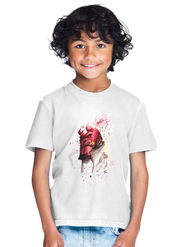  Hellboy Watercolor Art para Camiseta de los niños