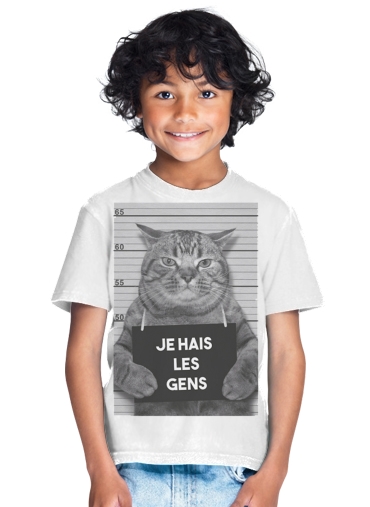  I hate people Cat Jail para Camiseta de los niños