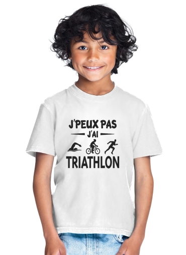  Je peux pas j ai Triathlon para Camiseta de los niños