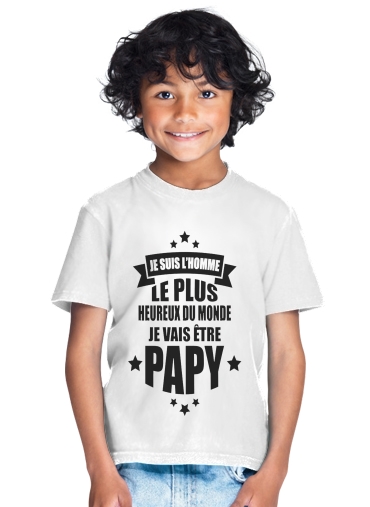  Je vais etre Papy para Camiseta de los niños