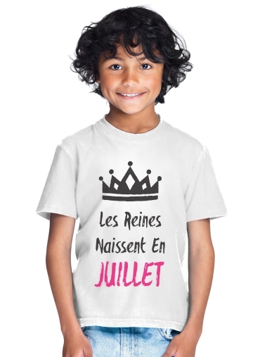  Les reines naissent en Juillet para Camiseta de los niños