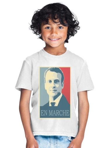  Macron Propaganda En marche la France para Camiseta de los niños