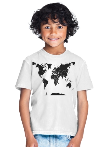  Mapa del mundo para Camiseta de los niños