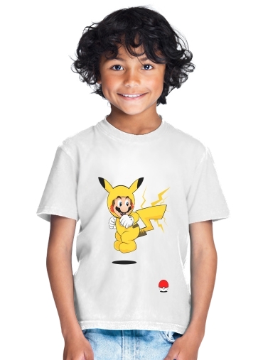 Mario mashup Pikachu Impact-hoo! para Camiseta de los niños