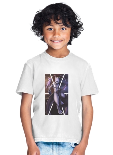  Mew And Mewtwo Fanart para Camiseta de los niños