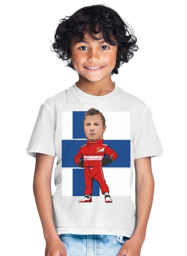  MiniRacers: Kimi Raikkonen - Ferrari Team F1 para Camiseta de los niños