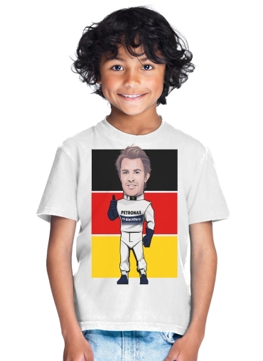  MiniRacers: Nico Rosberg - Mercedes Formula One Team para Camiseta de los niños