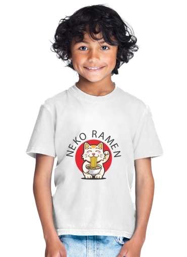  Neko Ramen Cat para Camiseta de los niños