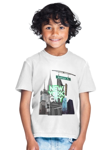  New York City II [green] para Camiseta de los niños