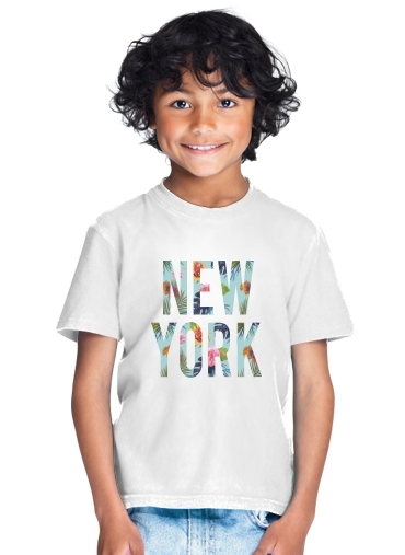  New York Floral para Camiseta de los niños